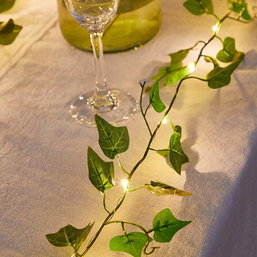 Solar Maple Leaf Fairy Lights - Waterproof Outdoor Garland