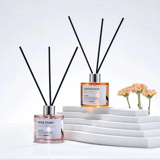50ML Reed Diffuser Set with Essential Oils | Lavender, Rose, Jasmine - Hotel Home Aromatherapy Air Fresh Fragrance