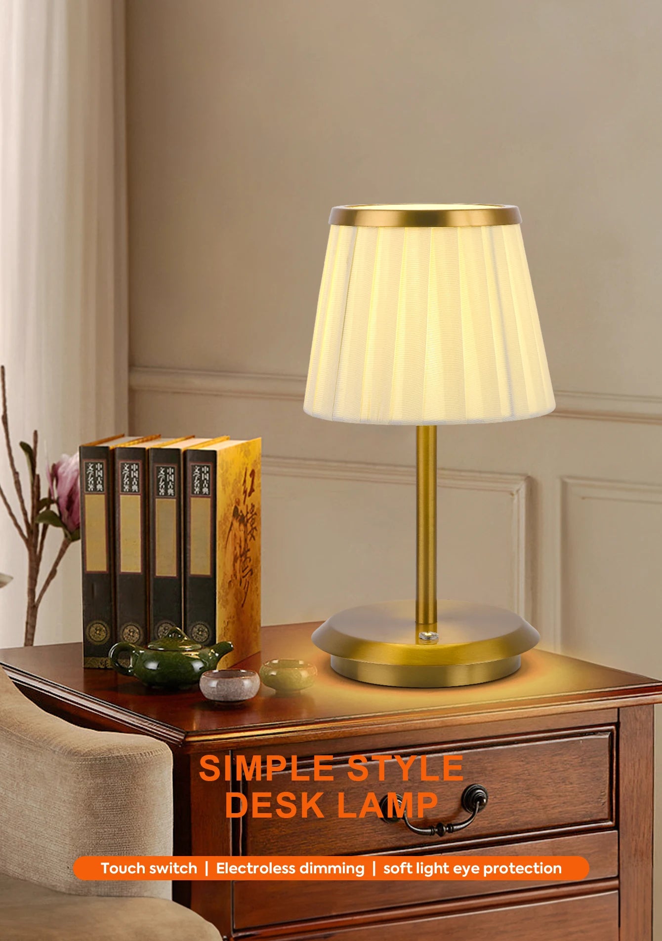 Pleated LED Table Lamp | USB Atmosphere Light for Restaurant, Bar, Coffee Shop - Bedroom Decorative Art Lighting